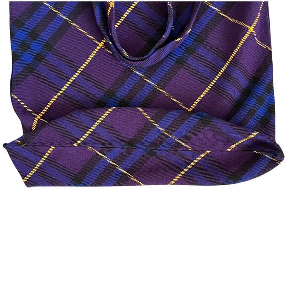 Burberry Purple Check Recycled Cotton Large Shopper Tote Bag - Picture 8 of 10